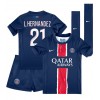 Paris Saint-Germain Lucas Hernandez #21 Hjemmedraktsett Barn 2024-25 Kortermet (+ korte bukser)